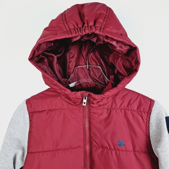 Lucky Brand Boy's Hooded Puffer Vest Sweatshirt Sleeves Jacket Twofer Combo NWT - Picture 8 of 16